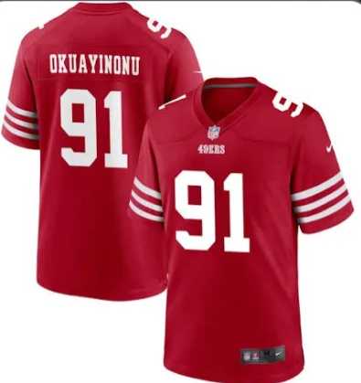 Men & Women & Youth San Francisco 49ers #91 Sam Okuayinonu Red Vapor Untouchable Limited Stitched Football Jersey->tampa bay buccaneers->NFL Jersey